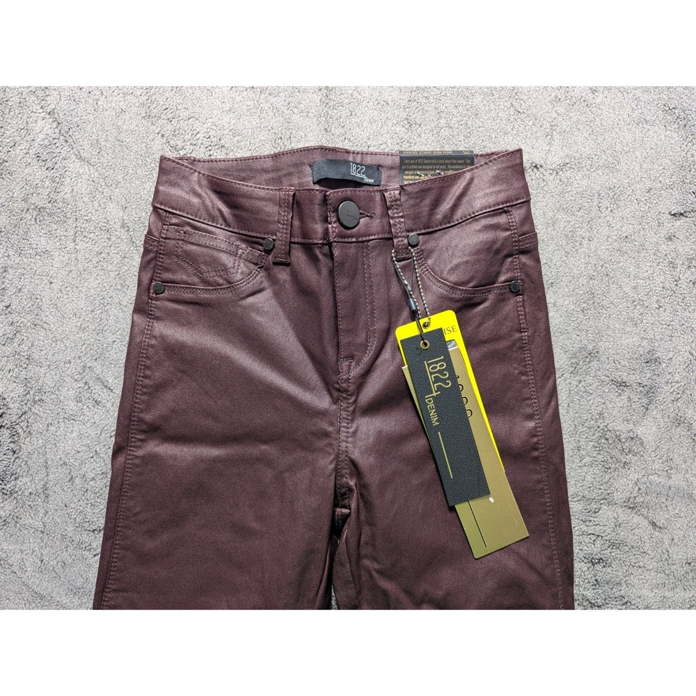 1822 Denim High Rise Ankle Skinny Pants Women's Size 25 Purple - Picture 2 of 13